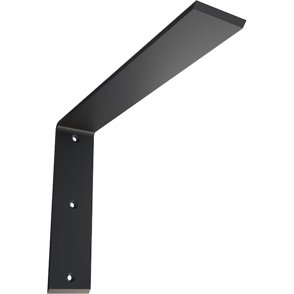 Ekena Millwork Countertop Support Steel Heavy Duty Bracket, Powder Coated Black 2 1/2"W x 14"D x 10"H BKTM02X14X10CSPBL - main